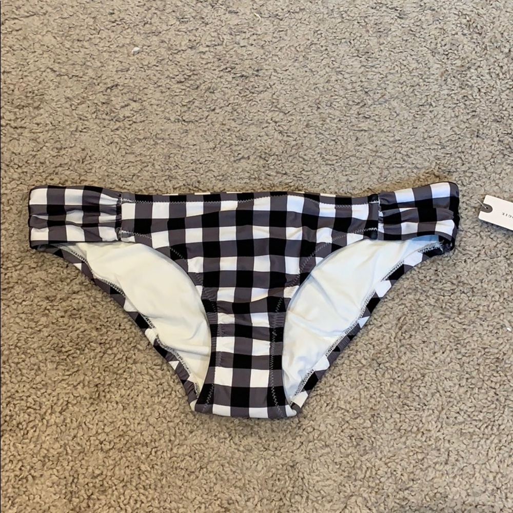 Anthropologie checkered bikini bottom size S